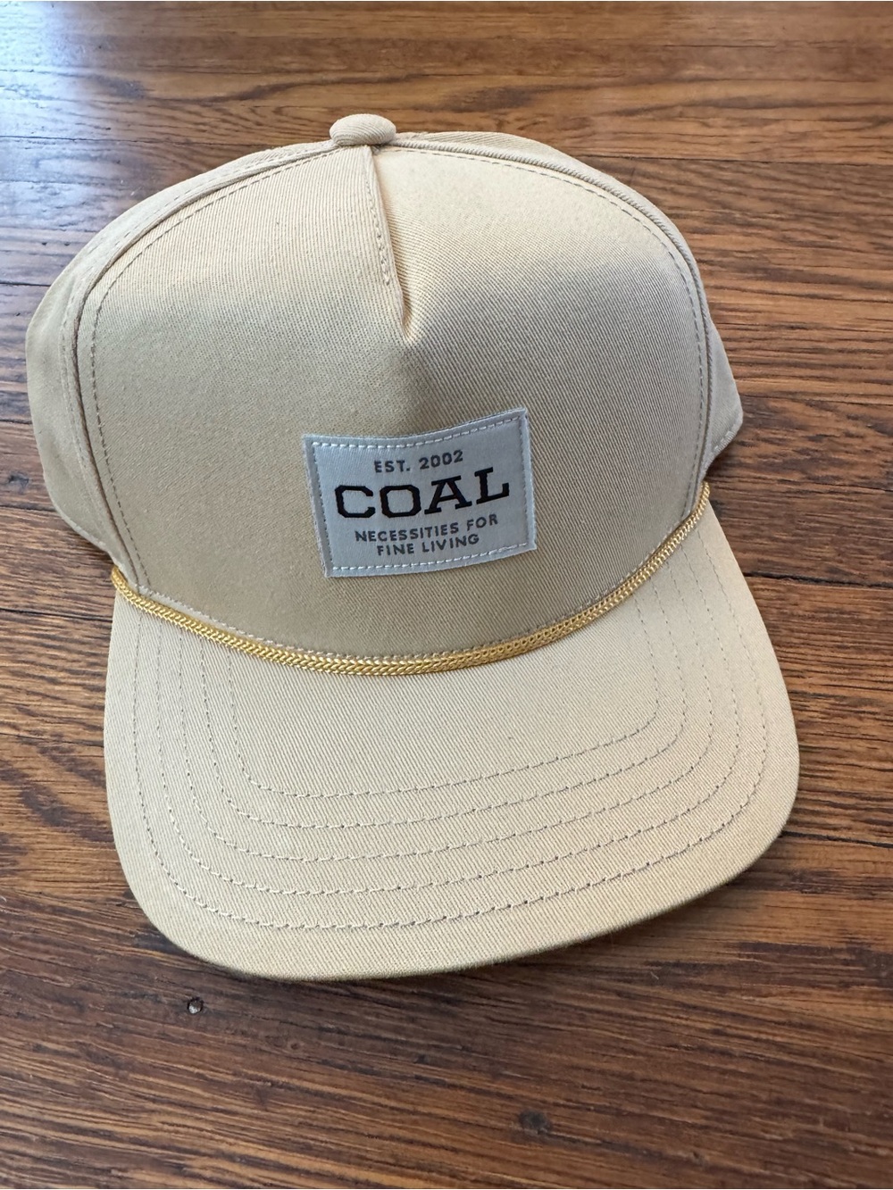 Coal Men's Tan Trucker Hat with Gold Rope